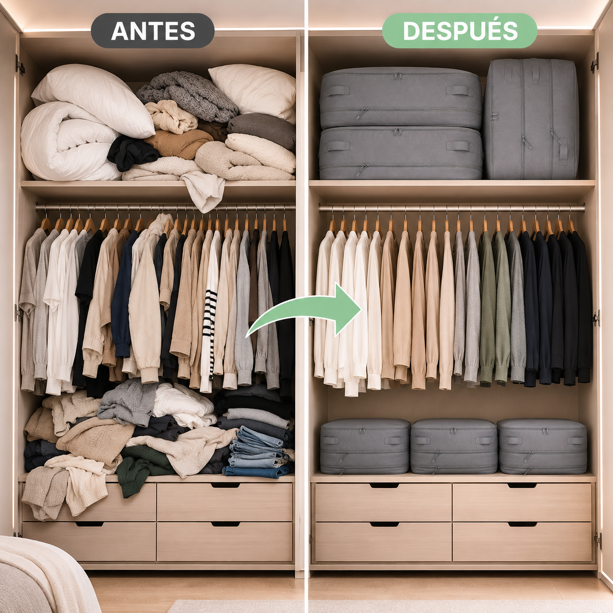 Kit con 2 Organizadores Blisz - Ahorra hasta un 66% de Espacio
